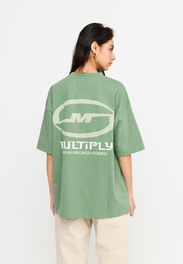 Multiply Spparel Oversize T-Shirt BROKEN IDENTITY Hedge Green Günstiger Verkauf