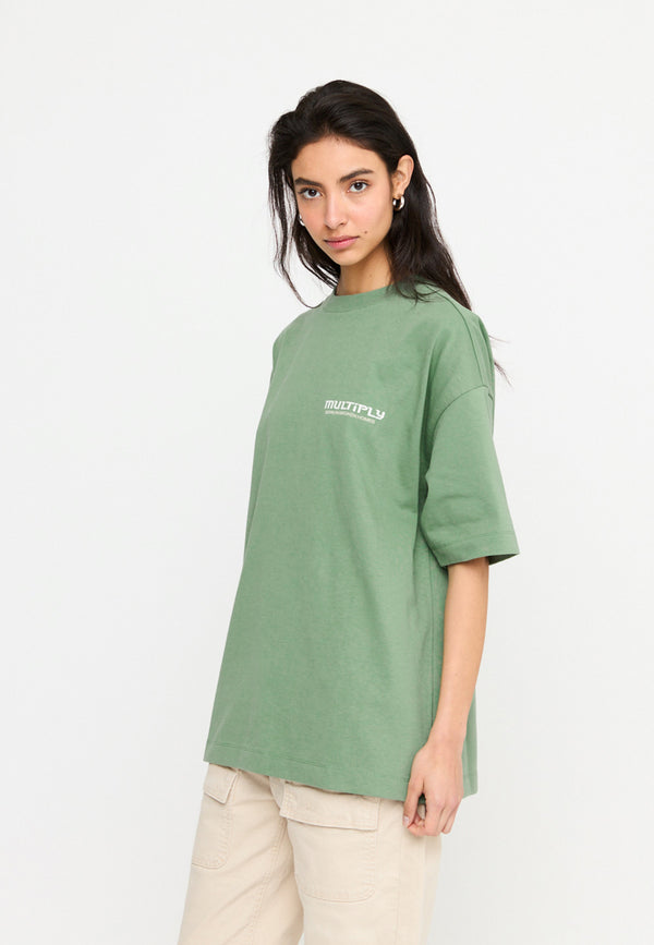 Multiply Spparel Oversize T-Shirt BROKEN IDENTITY Hedge Green Günstiger Verkauf