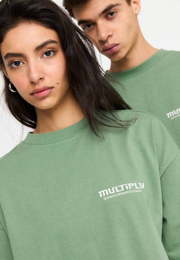 Multiply Spparel Oversize T-Shirt BROKEN IDENTITY Hedge Green Günstiger Verkauf
