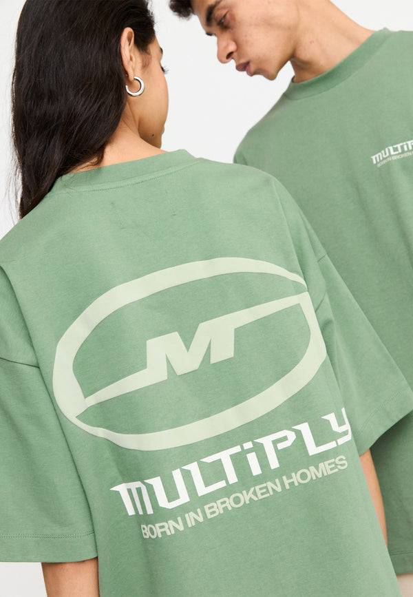 Multiply Spparel Oversize T-Shirt BROKEN IDENTITY Hedge Green Günstiger Verkauf