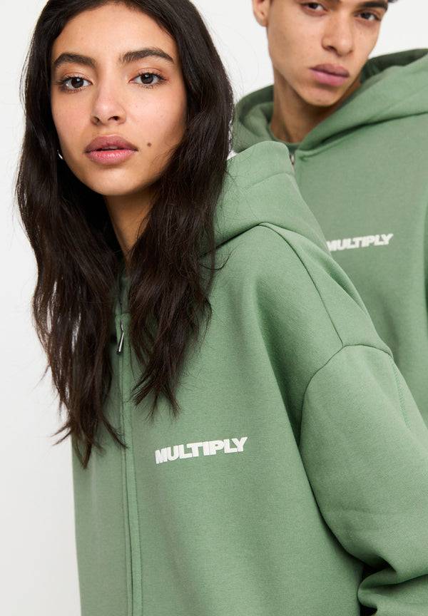 Multiply Spparel Oversize Zip Hoodie MULTIPLY Hedge Green Meist gekauft