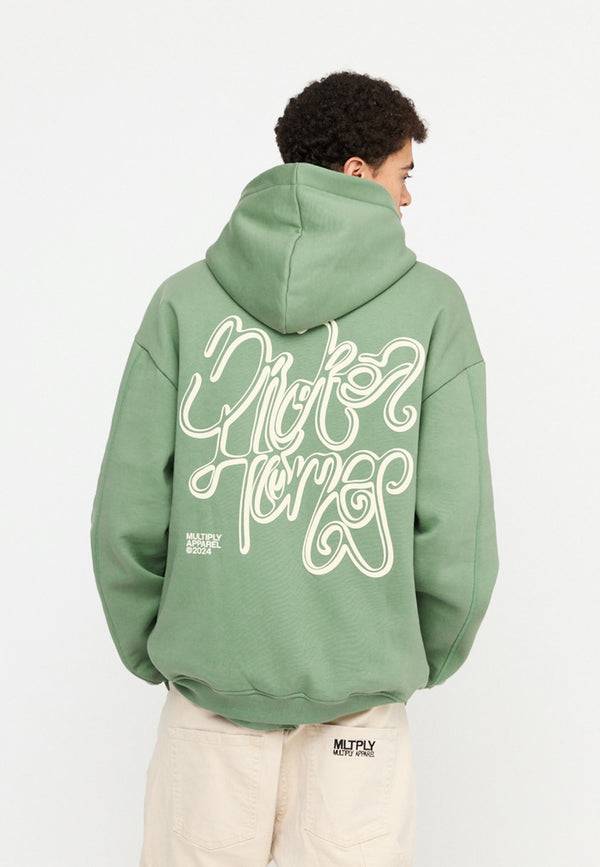 Multiply Spparel Oversize Zip Hoodie CONFLICT Hedge Green Auslauf