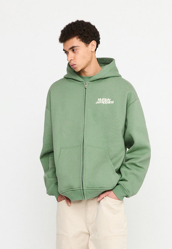 Multiply Spparel Oversize Zip Hoodie CONFLICT Hedge Green Auslauf