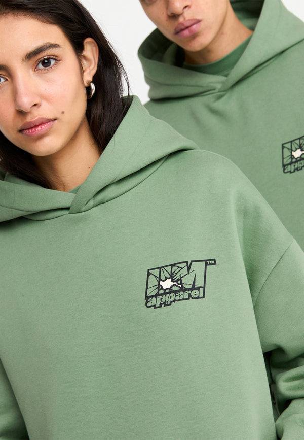 Multiply Spparel Oversize Hoodie INSECURITY Hedge Green Verkauf