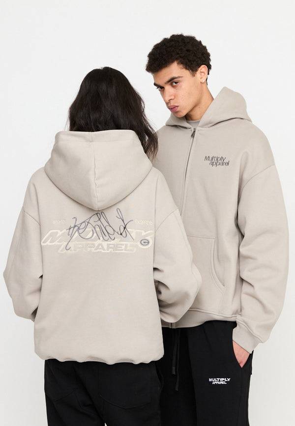 Multiply Spparel Oversize Zip Hoodie FRIENDLESS String Schlussverkauf