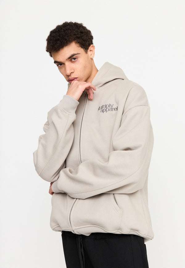 Multiply Spparel Oversize Zip Hoodie FRIENDLESS String Schlussverkauf