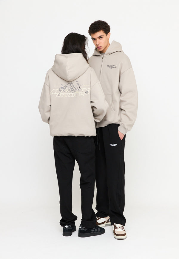 Multiply Spparel Oversize Zip Hoodie FRIENDLESS String Schlussverkauf