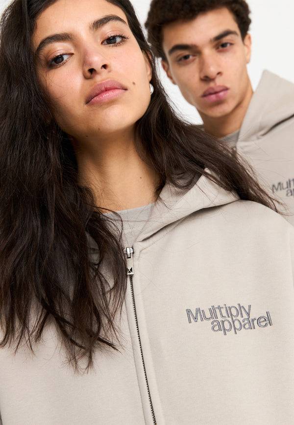 Multiply Spparel Oversize Zip Hoodie FRIENDLESS String Schlussverkauf