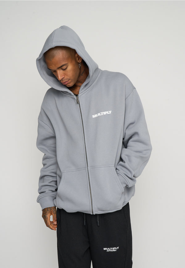 Multiply Spparel Oversize Zip Hoodie MULTIPLY Ultimate Grey Verkauf