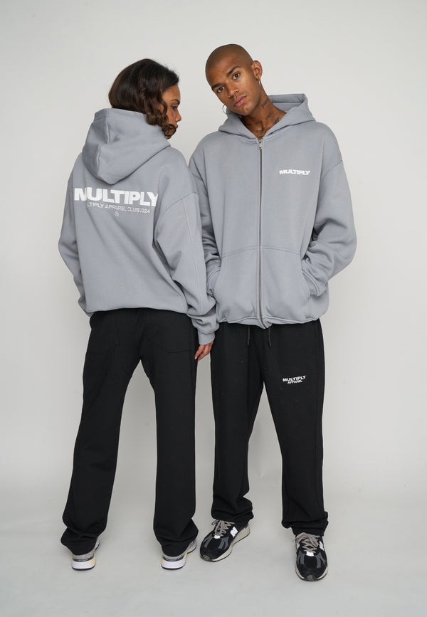 Multiply Spparel Oversize Zip Hoodie MULTIPLY Ultimate Grey Verkauf