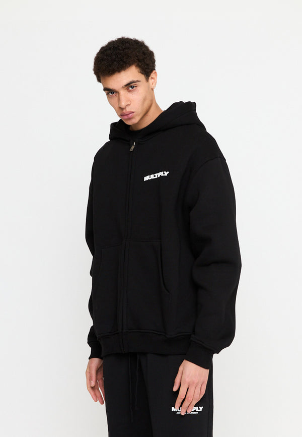 Multiply Spparel Oversize Zip Hoodie MULTIPLY Black Hotsell