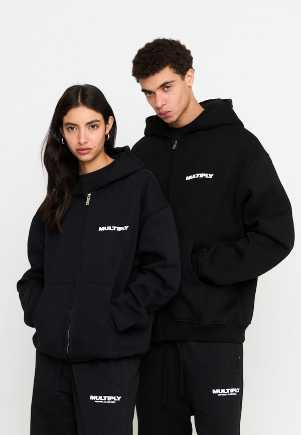 Multiply Spparel Oversize Zip Hoodie MULTIPLY Black Hotsell
