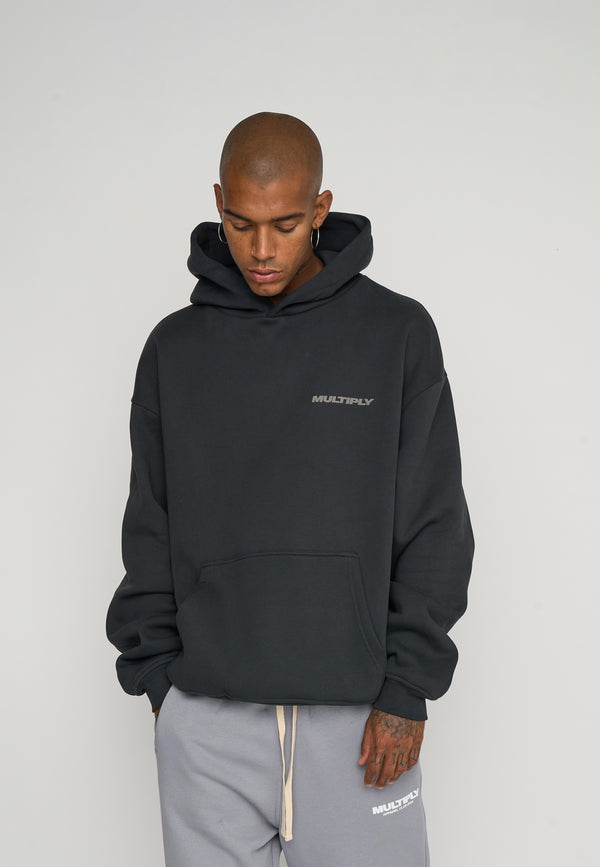 Multiply Spparel Oversize Hoodie BASIQUE Black Soda im Angebot