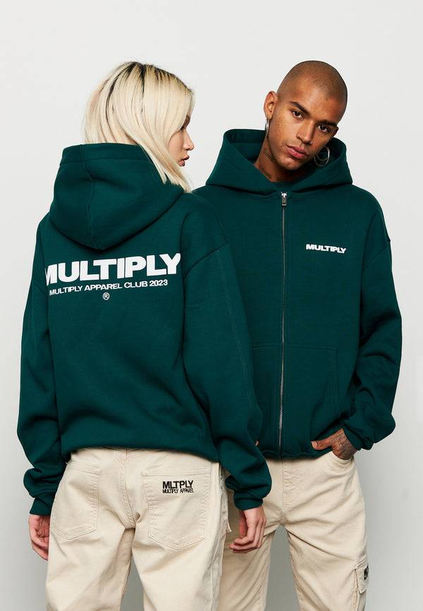 Multiply Spparel Oversize Zip Hoodie MULTIPLY Botanical Garden Schlussverkauf