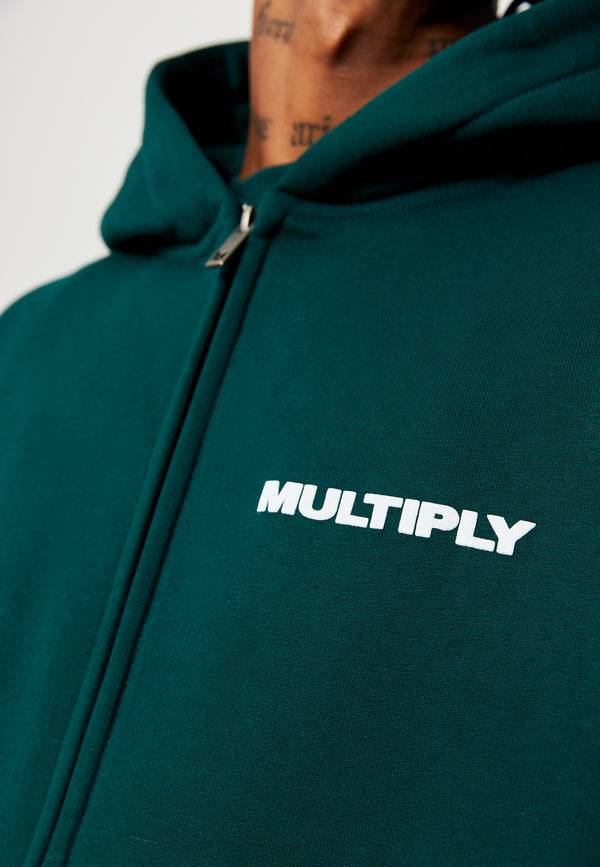 Multiply Spparel Oversize Zip Hoodie MULTIPLY Botanical Garden Schlussverkauf