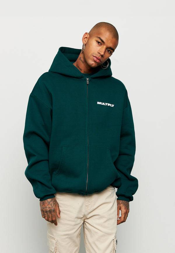 Multiply Spparel Oversize Zip Hoodie MULTIPLY Botanical Garden Schlussverkauf