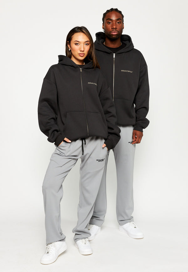 Multiply Spparel Oversize Zip Hoodie BASIQUE Black Soda Günstiger Verkauf