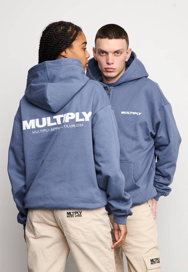Multiply Spparel Oversize Zip Hoodie MULTIPLY Coastal Fjord Online