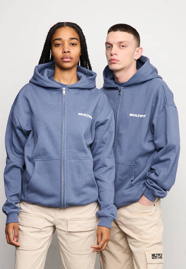 Multiply Spparel Oversize Zip Hoodie MULTIPLY Coastal Fjord Online