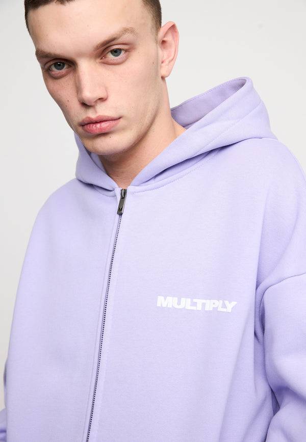 Multiply Spparel Oversize Zip Hoodie MULTIPLY Lavender Verkauf