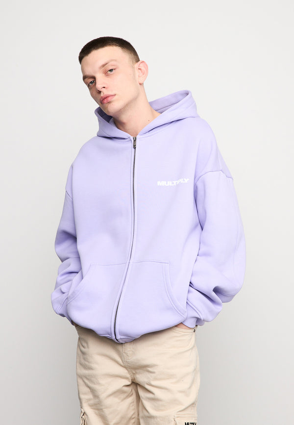 Multiply Spparel Oversize Zip Hoodie MULTIPLY Lavender Verkauf