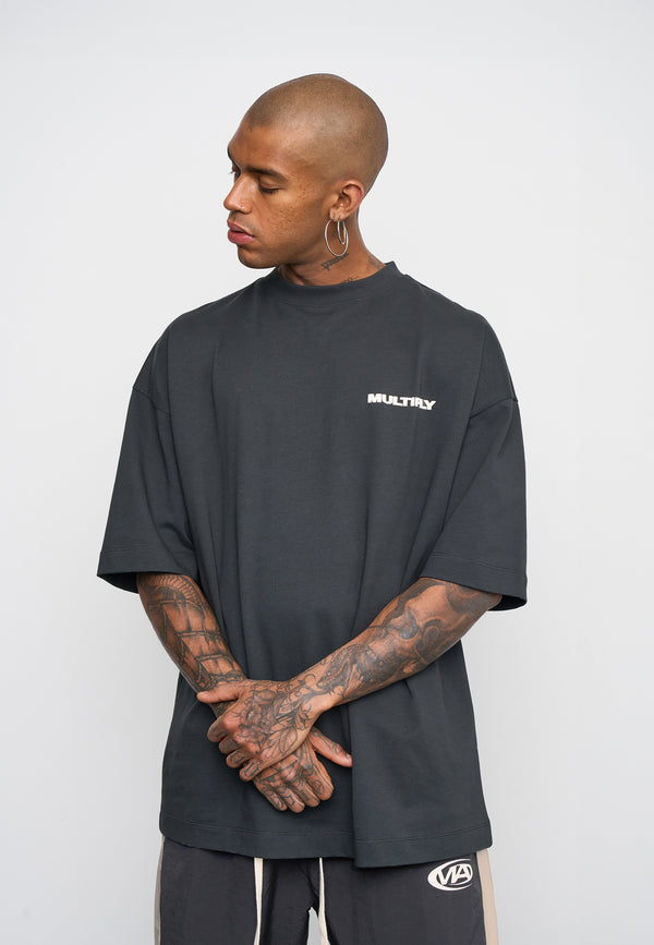 Multiply Spparel Oversize T-Shirt MULTIPLY Black Soda Washed Hotsell