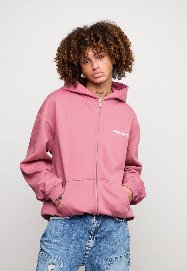 Multiply Spparel Oversize Zip Hoodie MULTIPLY Rose Wine im Angebot
