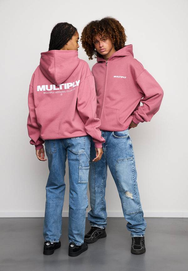 Multiply Spparel Oversize Zip Hoodie MULTIPLY Rose Wine im Angebot