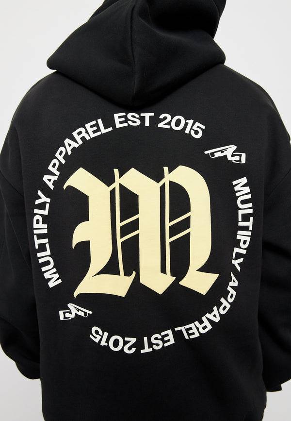 Multiply Spparel Oversize Hoodie M CIRCLE Black Soda Washed Meist gekauft