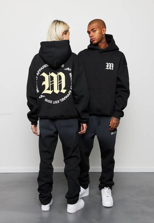 Multiply Spparel Oversize Hoodie M CIRCLE Black Soda Washed Meist gekauft