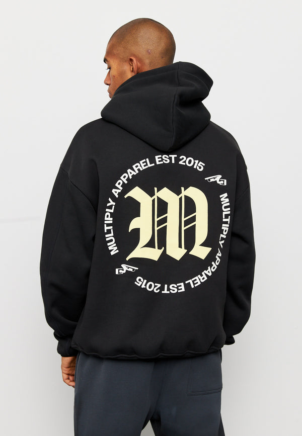 Multiply Spparel Oversize Hoodie M CIRCLE Black Soda Washed Meist gekauft