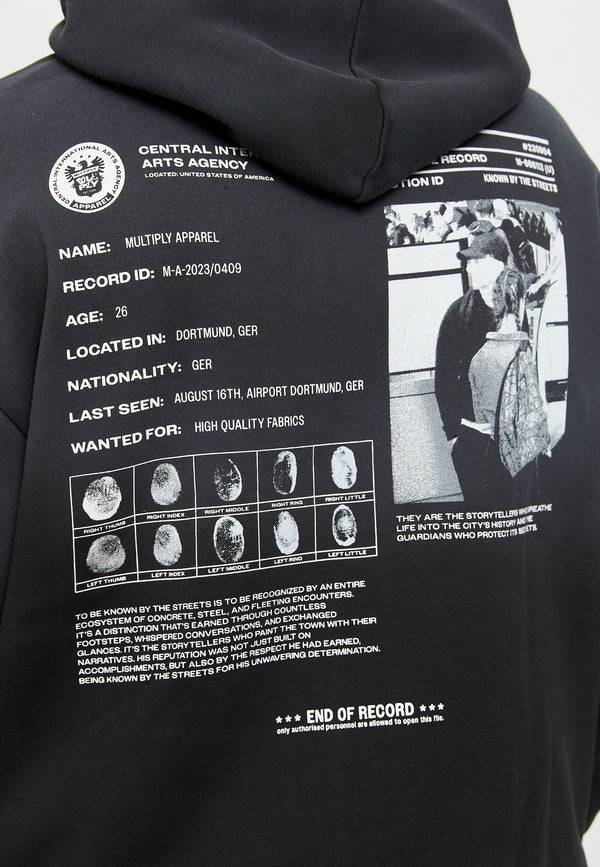 Multiply Spparel Oversize Hoodie SUSPICIOUS Black Soda Washed Online