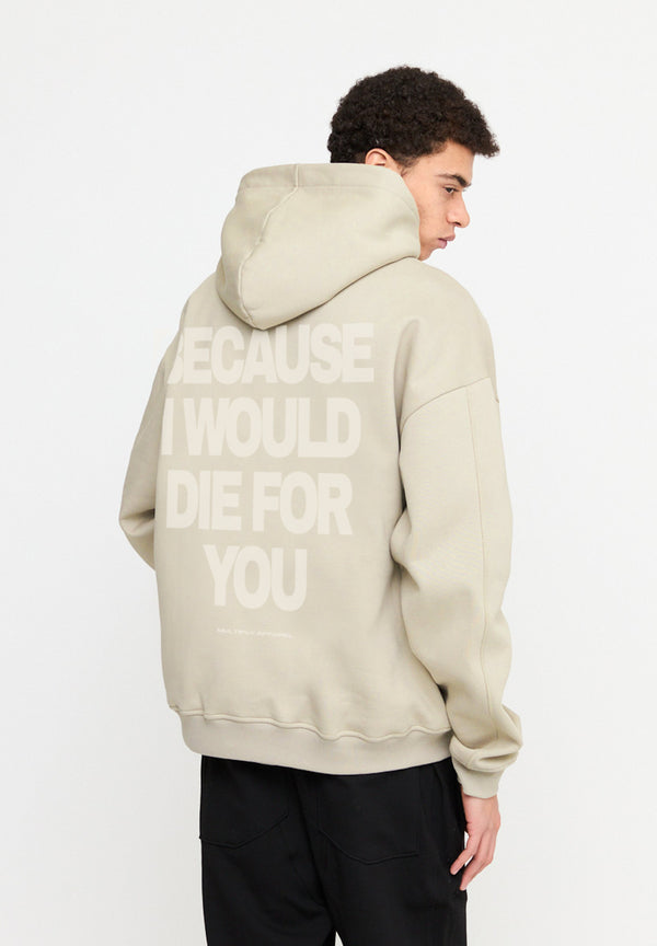 Multiply Spparel Oversize Zip Hoodie DIE FOR YOU Cement Outlet