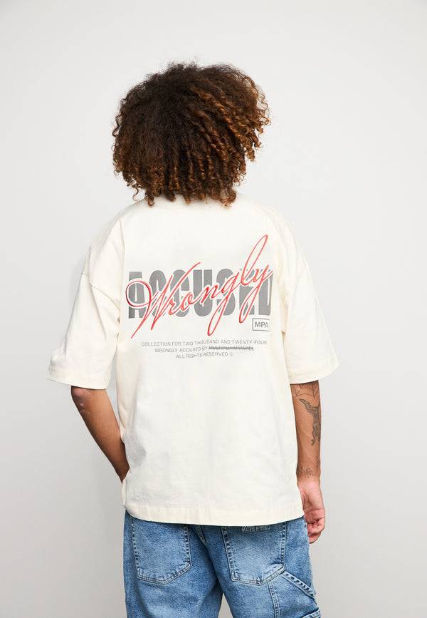 Multiply Spparel Oversize T-Shirt CHEATER Egret Auslauf