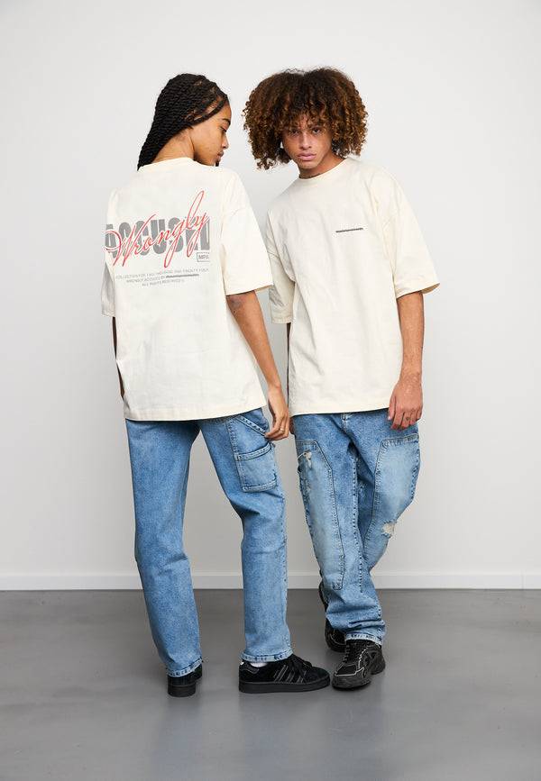 Multiply Spparel Oversize T-Shirt CHEATER Egret Auslauf