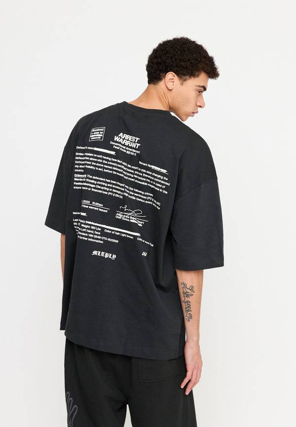 Multiply Spparel Oversize T-Shirt SLANDER Black Soda Washed im Angebot