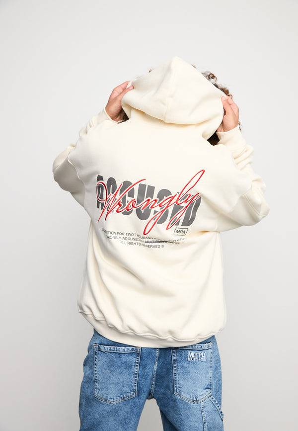 Multiply Spparel Oversize Zip Hoodie CHEATER Egret Zeitlich begrenztes Angebot