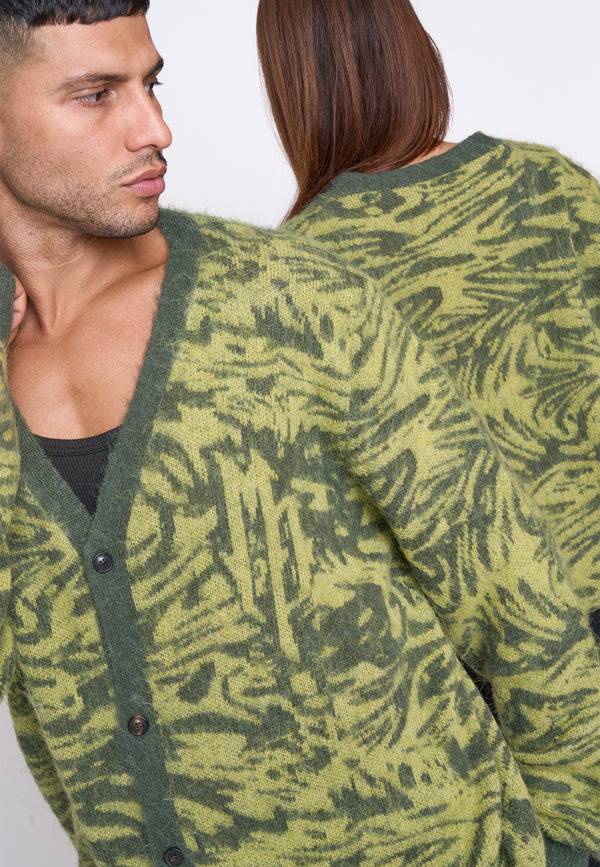 Multiply Spparel Knit Cardigan CONCRETE Four Leaf Clover Blitzverkäufe