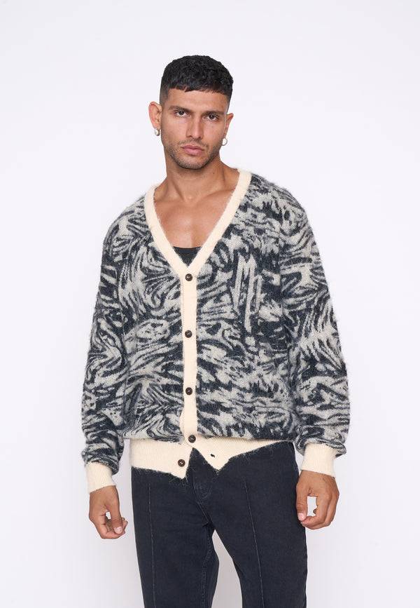 Multiply Spparel Knit Cardigan CONCRETE White Swan Online