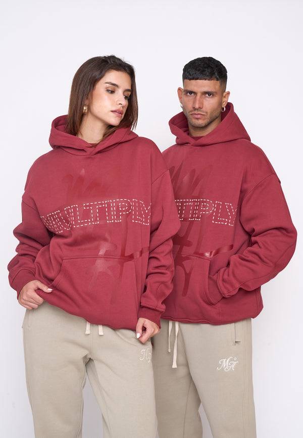 Multiply Spparel Oversize Hoodie BASE Ruby Wine Outlet