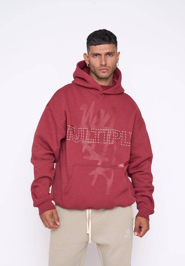 Multiply Spparel Oversize Hoodie BASE Ruby Wine Outlet