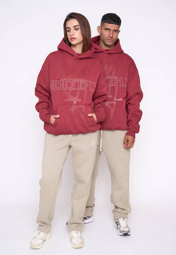 Multiply Spparel Oversize Hoodie BASE Ruby Wine Outlet