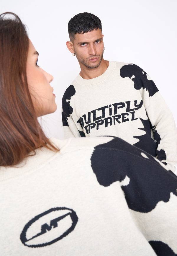 Multiply Spparel Oversize Knit Sweater URBAN White Swan Black Angebote