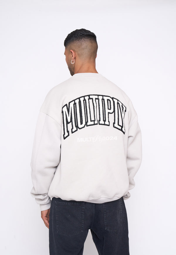 Multiply Spparel Oversize Sweatshirt SESSION Dove Schlussverkauf