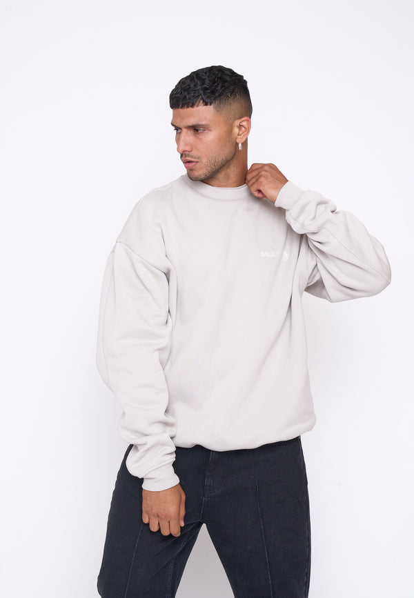 Multiply Spparel Oversize Sweatshirt SESSION Dove Schlussverkauf