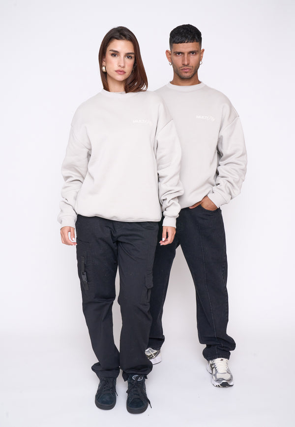 Multiply Spparel Oversize Sweatshirt SESSION Dove Schlussverkauf