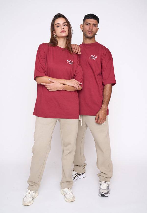 Multiply Spparel Oversize T-Shirt COMPETITION Ruby Wine Günstiger Verkauf