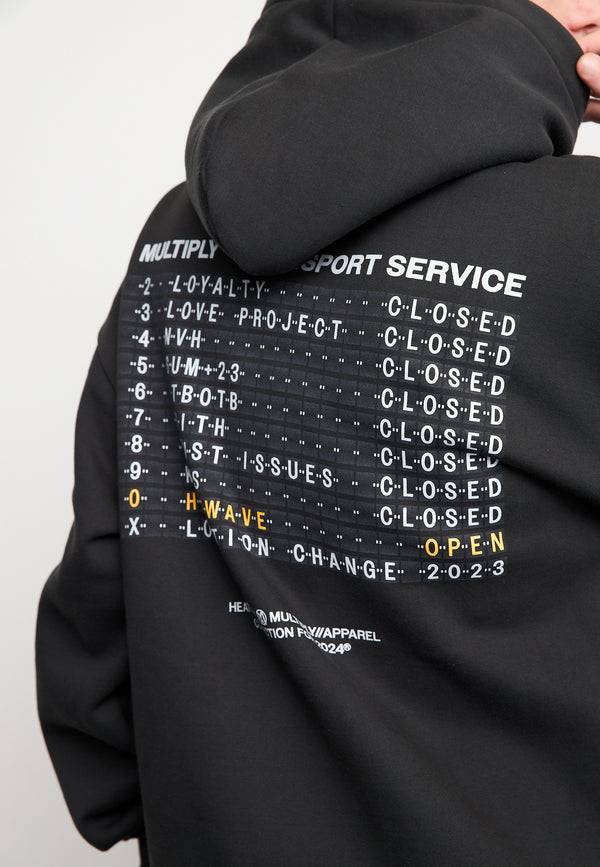 Multiply Spparel Oversize Hoodie BOARDING Black Soda Washed Meist gekauft
