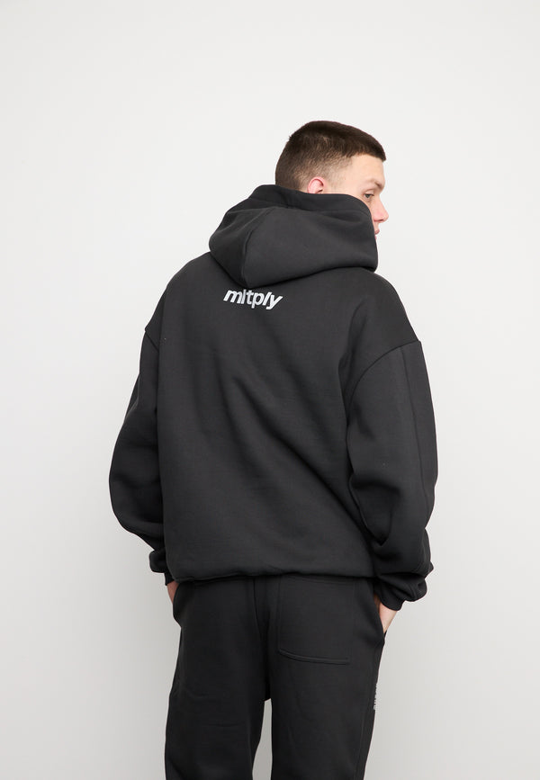 Multiply Spparel Oversize Hoodie APPAREL HEAT Black Soda Washed Blitzverkäufe