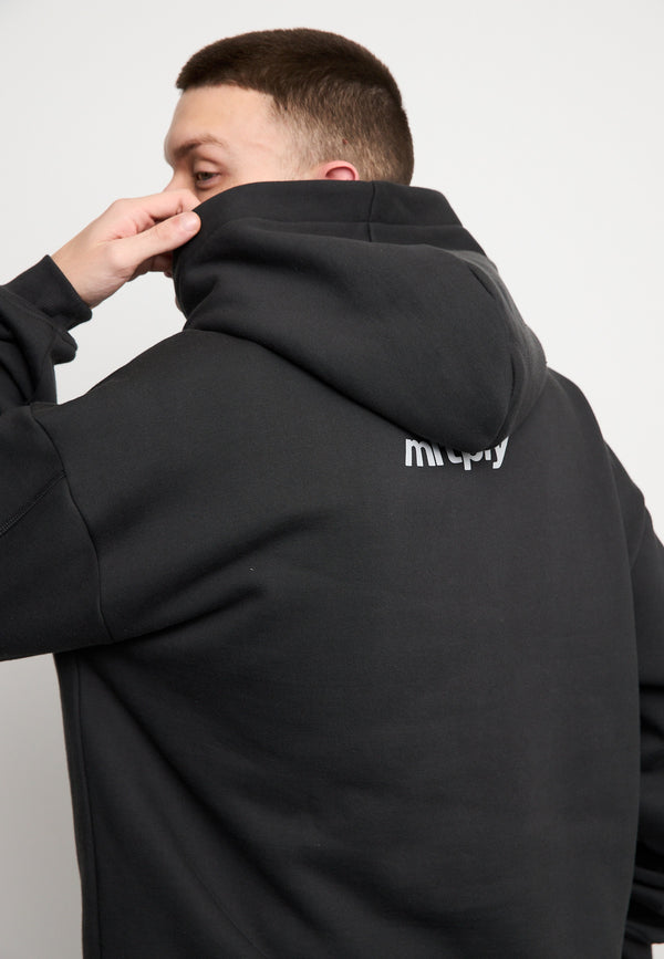 Multiply Spparel Oversize Hoodie APPAREL HEAT Black Soda Washed Blitzverkäufe